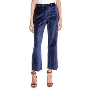 Rag & Bone Libby High Rise Ankle Flare Cropped Pants Denim Blue Velvet, Size 00